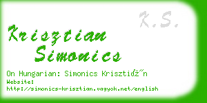 krisztian simonics business card